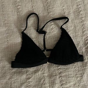 XS black bikini top